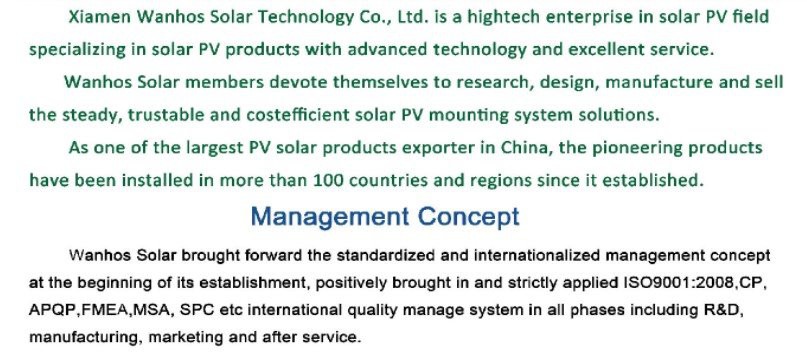 Wanhos solar farm mounting frame