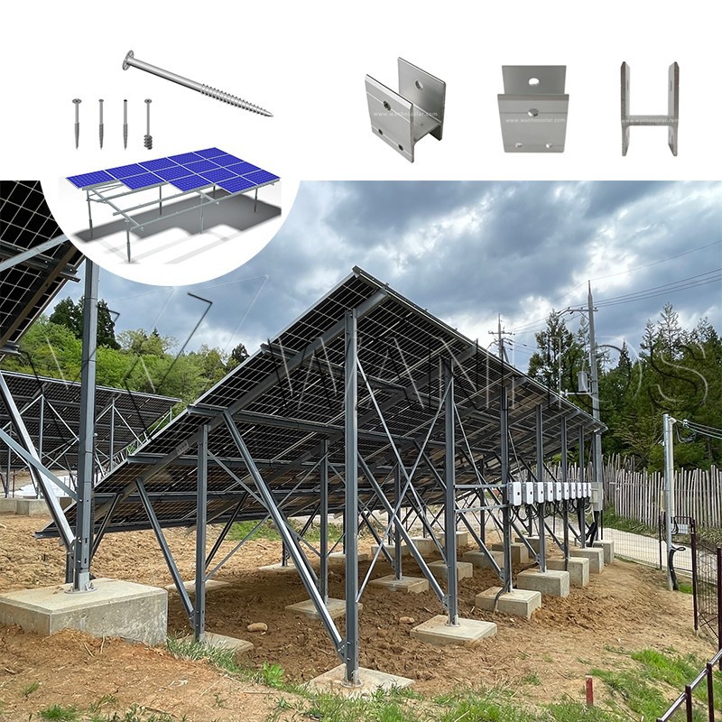 Solar Panel Ground Stand Racking System Detail_01 Solar Panel Ground Stand Racking System Detail_01