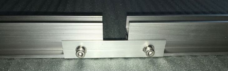 Aluminum Solar Rail Splice Kit Rail Connector For Extending Rail